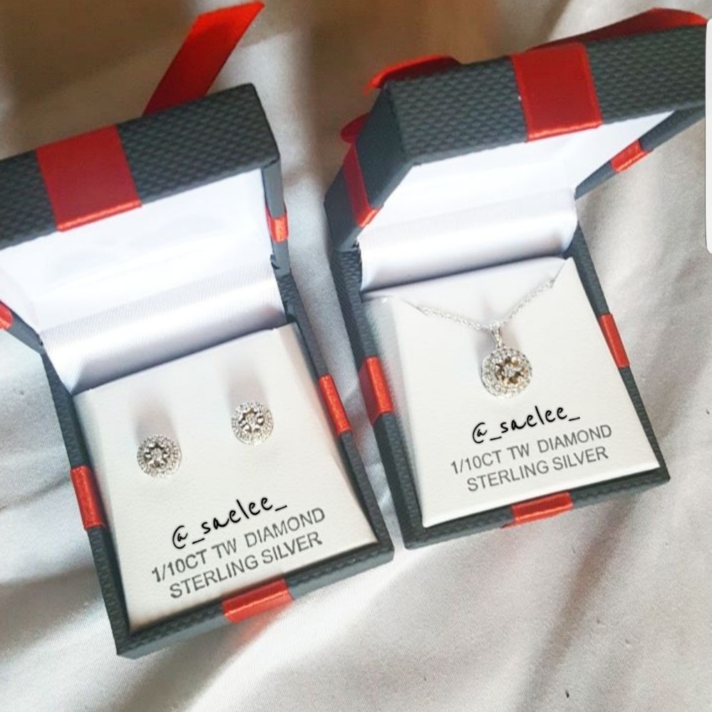 Diamond Necklace & Earring Set